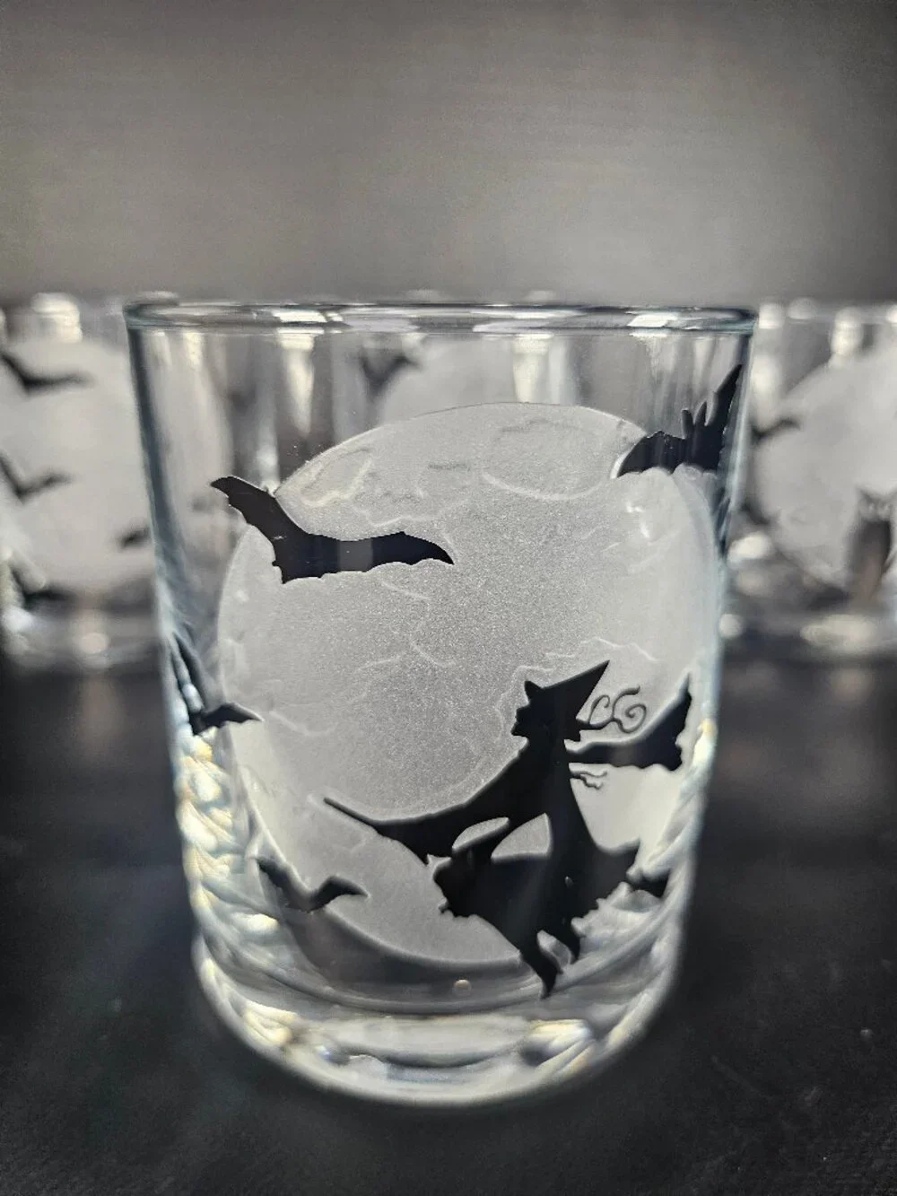 Williams Sonoma Halloween Full Moon Tumblers Set Of 4 Glassware New Old Stock